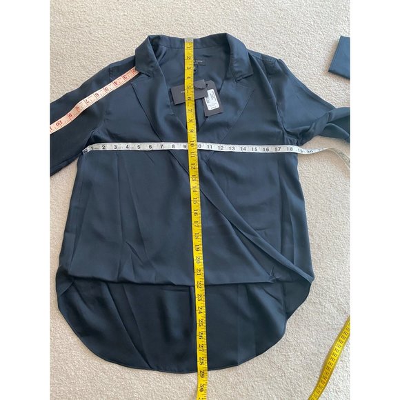 Rag & Bone Dean Shirt Black Silk Size Small New - Picture 7 of 8